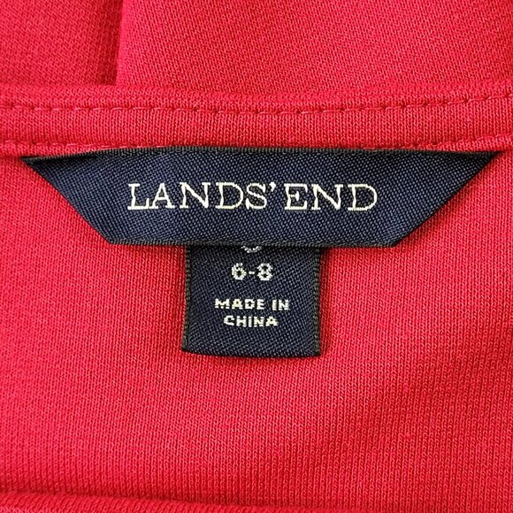 Land’s End Woman’s red fit & flare dress size 6-8 - Picture 8 of 10